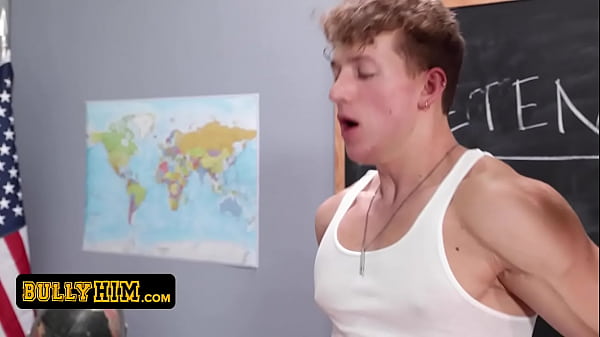 Bully Him – Nerdy Guy Gets Stuck In Detention With His Bully And Becomes His Obedient Sex Toy