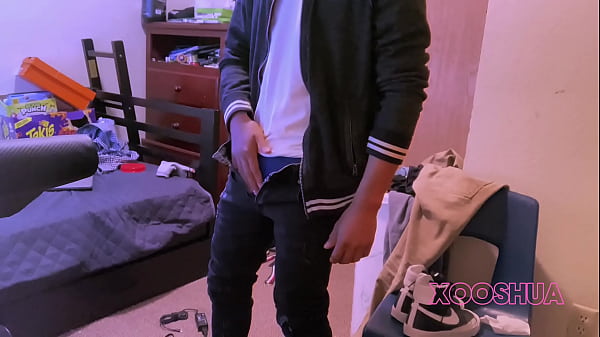 Gay college guy shows his cock in a video