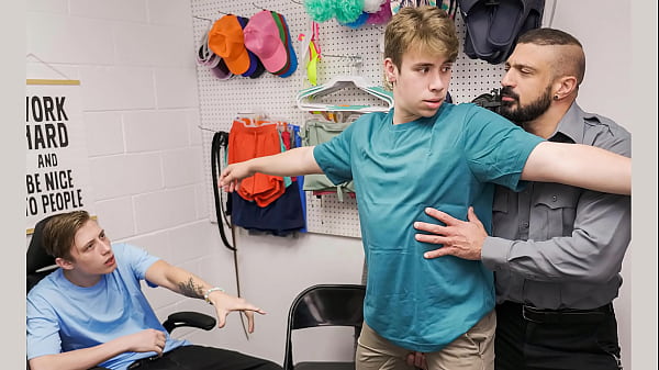 Security Officer Punishes the Perps in His Back Office for Stealing – Copfucks