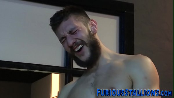 Three Buff Studs Take Turns Riding Each Other In Muscle Threesome