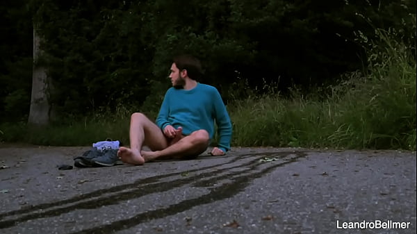 Caught Pissing and Jerking Outdoors – Public Exhibitionist Solo