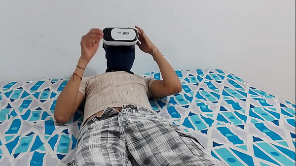 Big Cock Stud Jerks His Monster While Watching VR Porn
