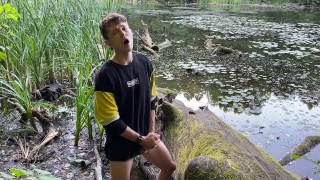 Naughty Teen Boy Jerking Off in Public Park , I Was Almost Caught ! / Big Dick / Cute / Fat Cock /