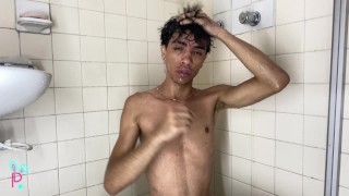 TAKING A COLD SHOWER WHILE MY COCK IS HOT