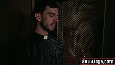 Priest Guy Spencer Barebacks Confessing Twinks in the Booth