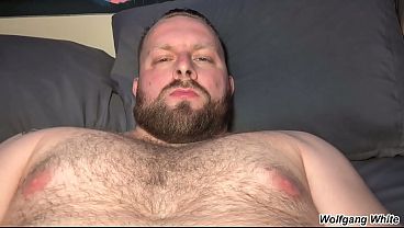 Lick Stepdaddy’s NIPPLES While He Jerks Off – BOTTOM POV Roleplay – Wolfgang White Solo Masturbation