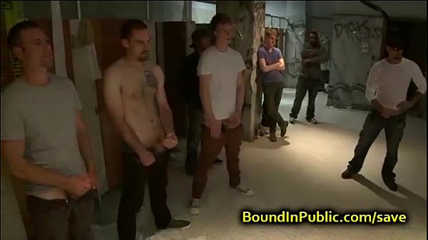 Bound Gay Anal Gangbanged in Suspension