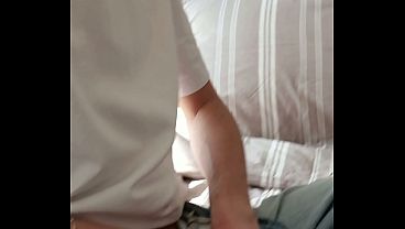 Teen Threesome in Bed, My Stepbrother and Stepdad Take Me Together