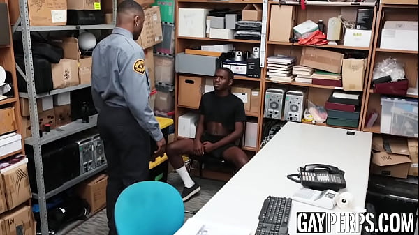 Thieving Ebony Twink Punished with Rawpounding and Facials